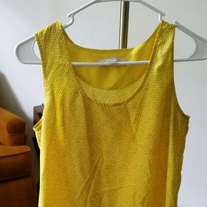 XS LOFT yellow dressy tank top